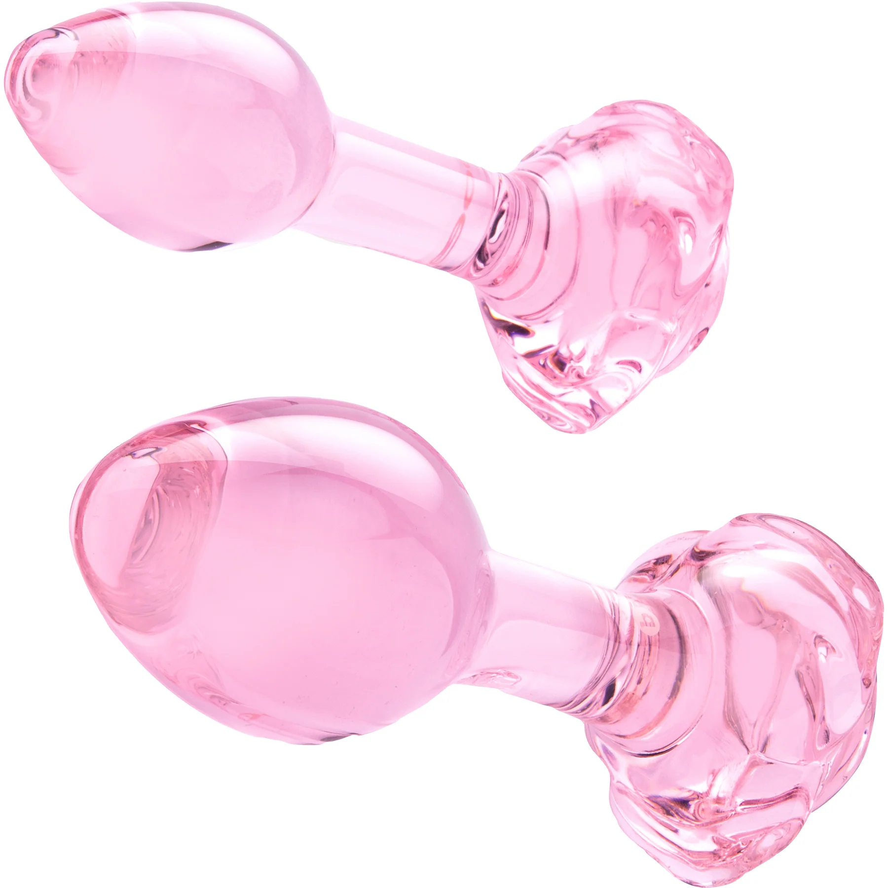 b-Vibe Pink Roses Glass Butt Plug Training Set - Image 10