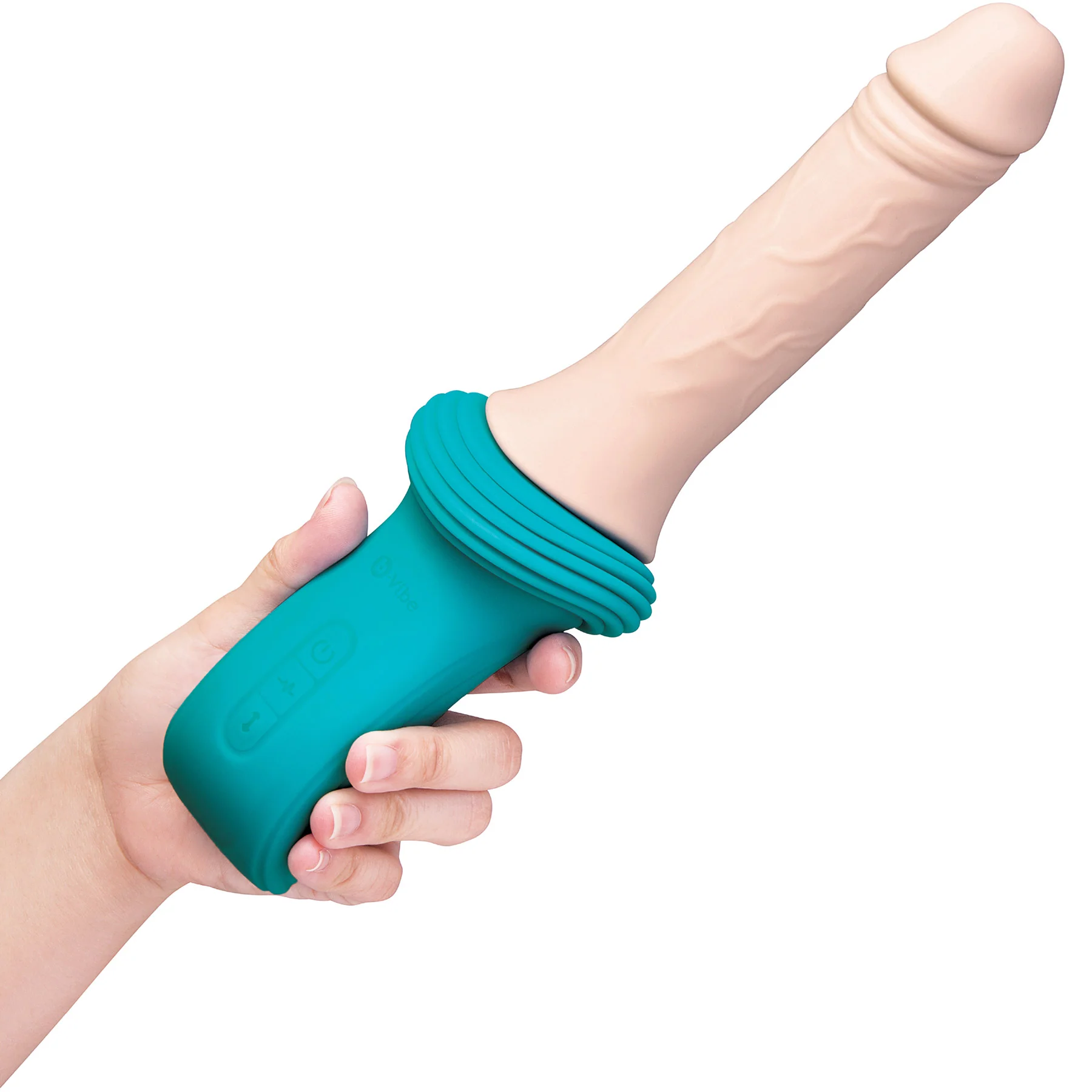 b-Vibe Realistic Rechargeable Silicone Thrusting Dildo Machine - Image 10