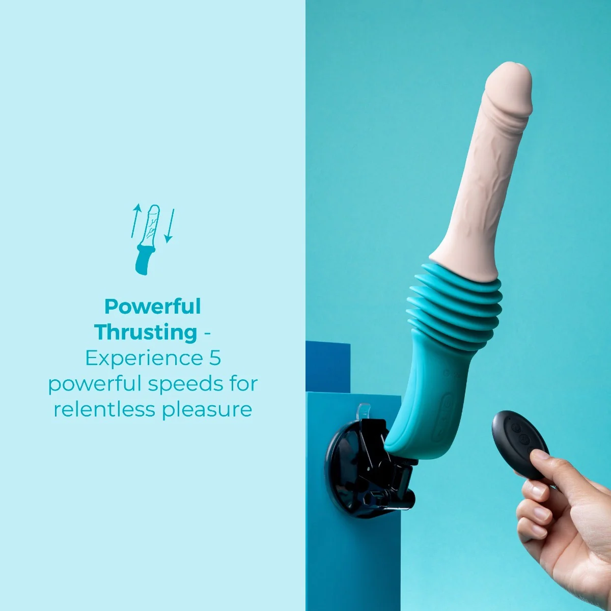b-Vibe Realistic Rechargeable Silicone Thrusting Dildo Machine - Image 14