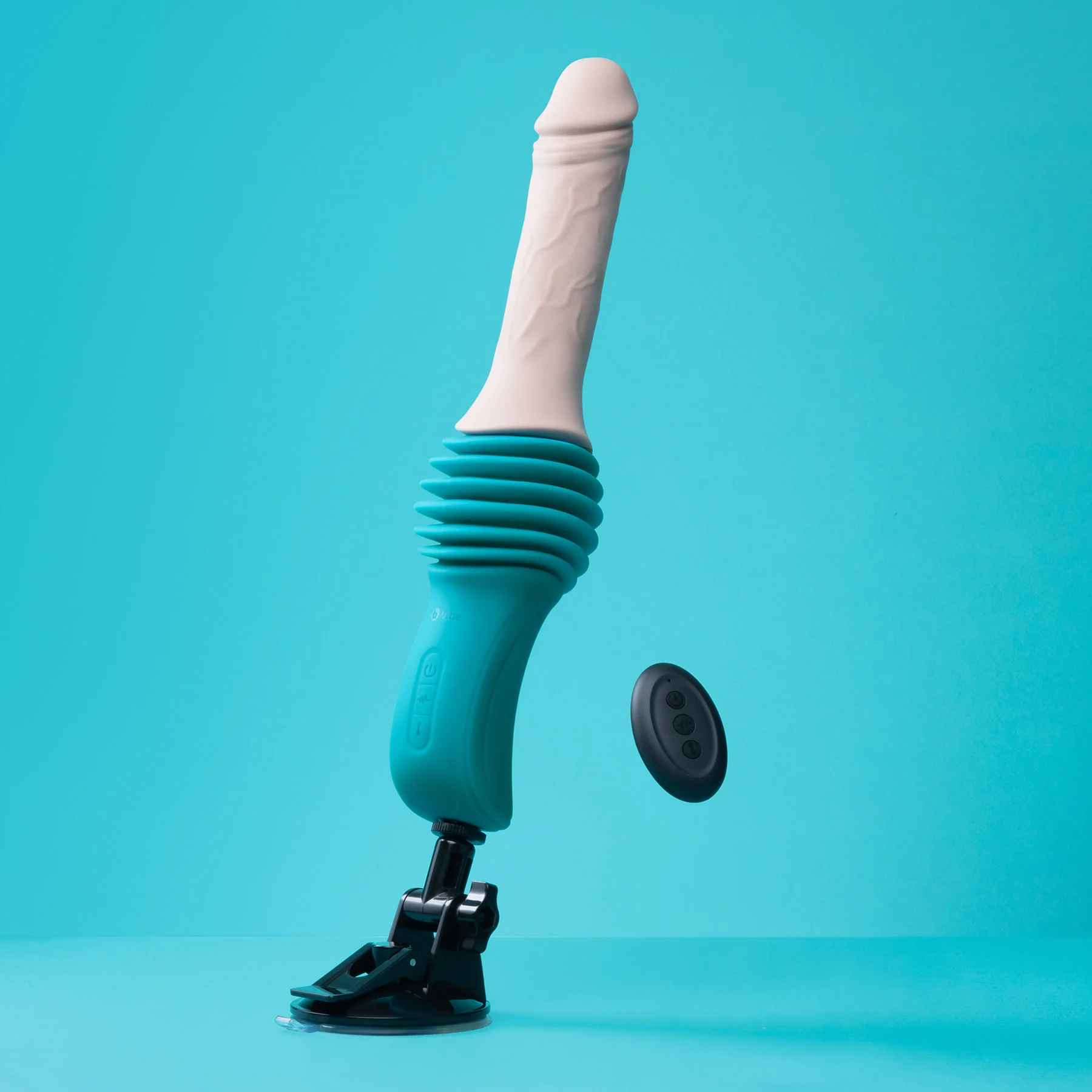 b-Vibe Realistic Rechargeable Silicone Thrusting Dildo Machine - Image 17