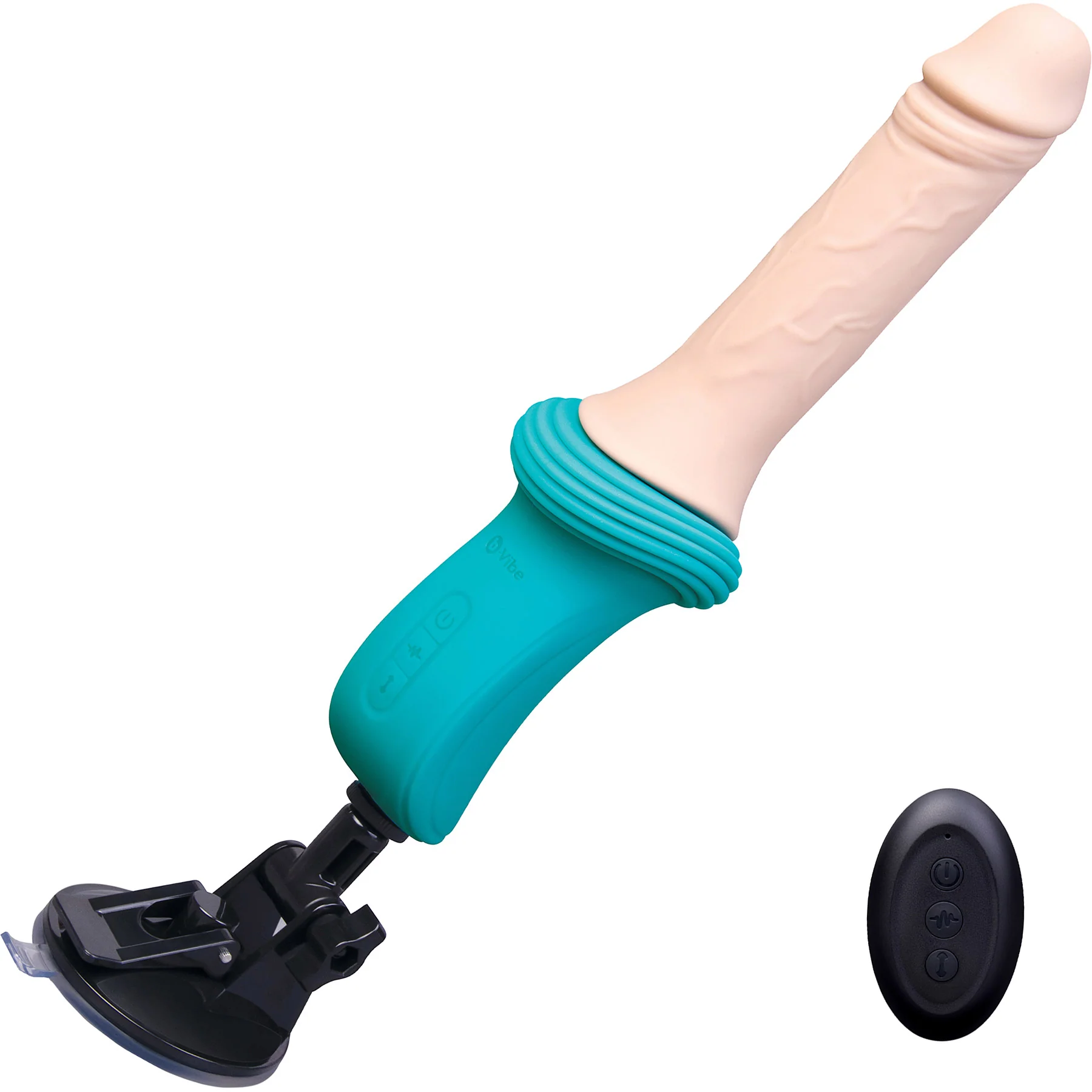b-Vibe Realistic Rechargeable Silicone Thrusting Dildo Machine - Image 4