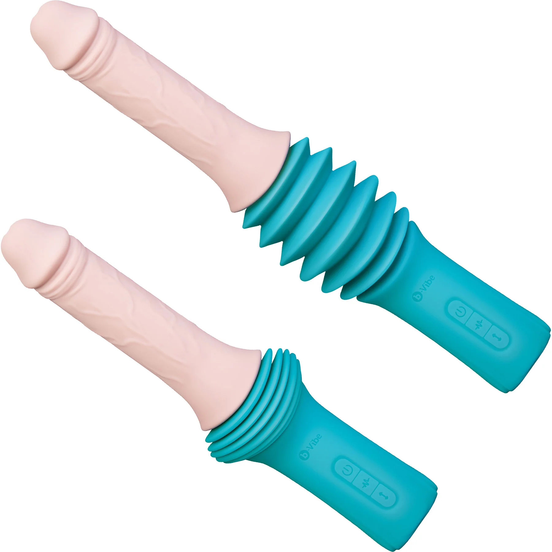 b-Vibe Realistic Rechargeable Silicone Thrusting Dildo Machine - Image 7