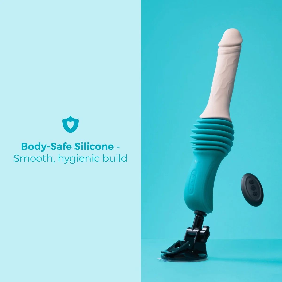 b-Vibe Realistic Rechargeable Silicone Thrusting Dildo Machine - Image 8