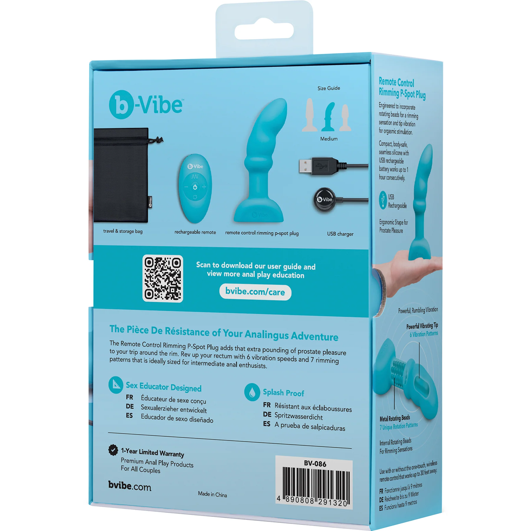 b-Vibe Remote Control Rimming P-Spot Plug - Image 11