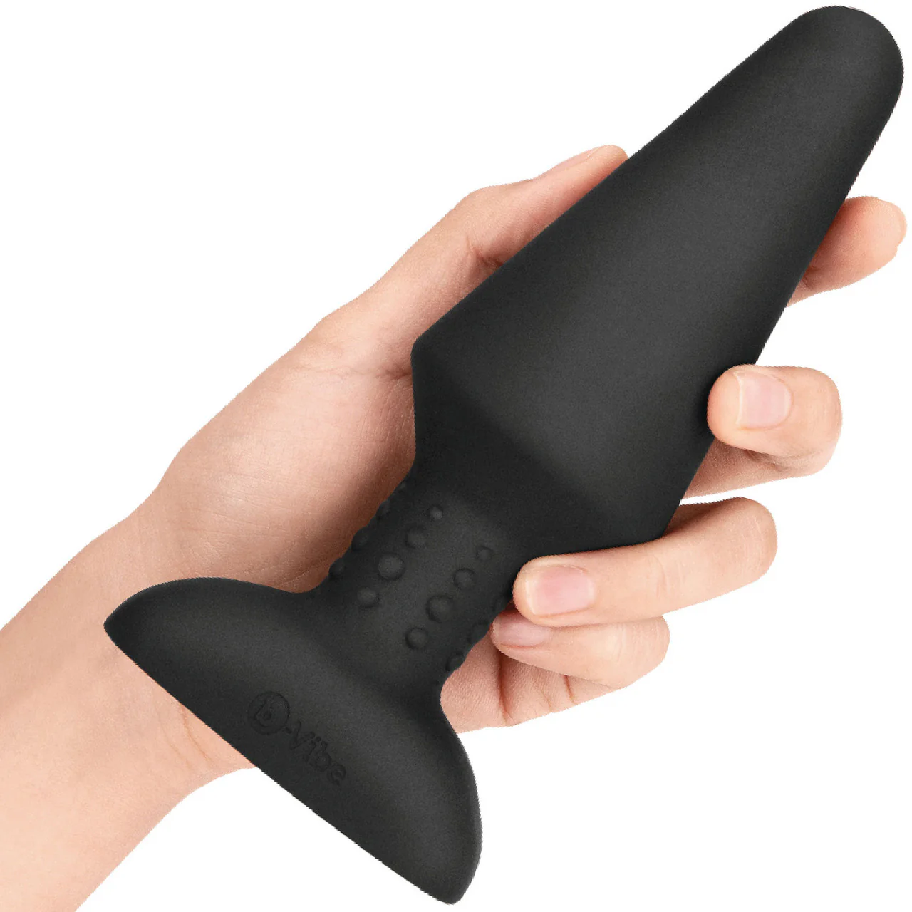 b-Vibe Rimming Plug XL Silicone Remote Control Vibrating Anal Toy - Black - Image 2