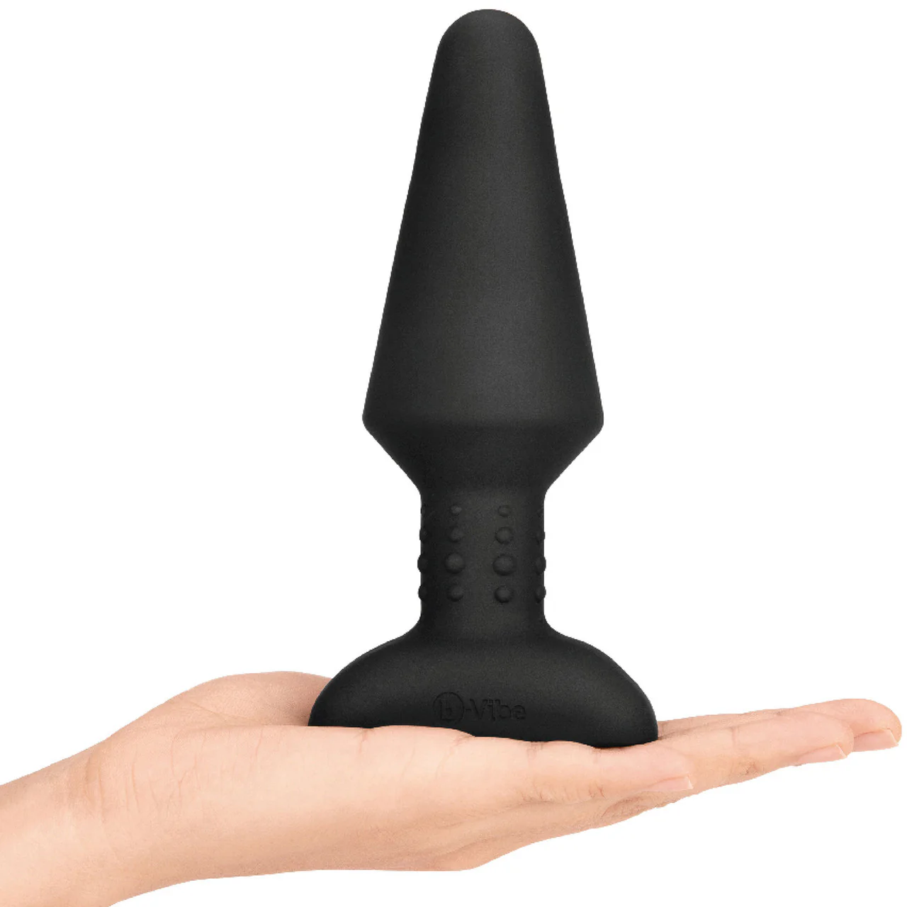 b-Vibe Rimming Plug XL Silicone Remote Control Vibrating Anal Toy - Black - Image 6