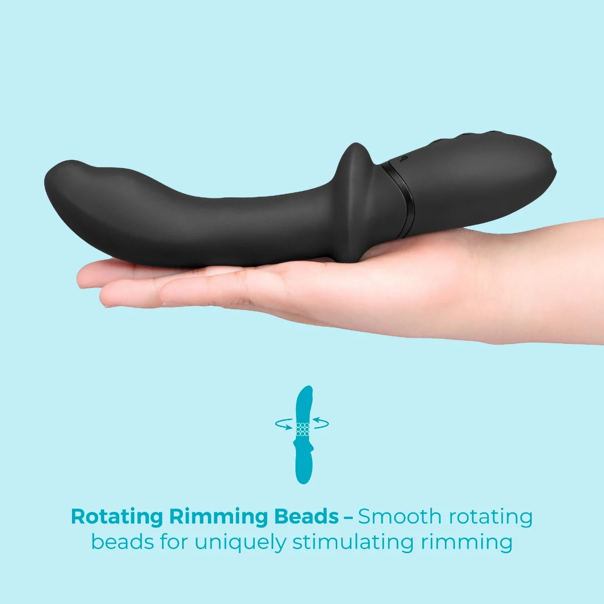 b-Vibe Rimming Rechargeable Silicone P-Spot Vibe - Image 5