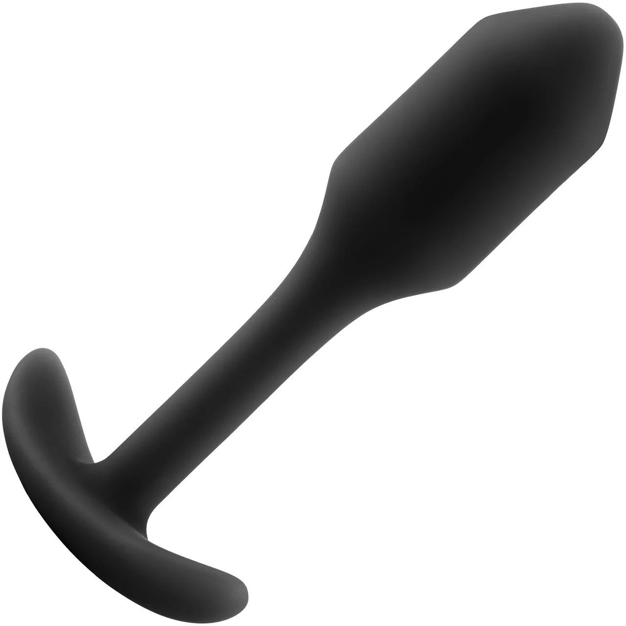 b-Vibe Snug Plug 1 Small Silicone Weighted Butt Plug - Black - Image 3