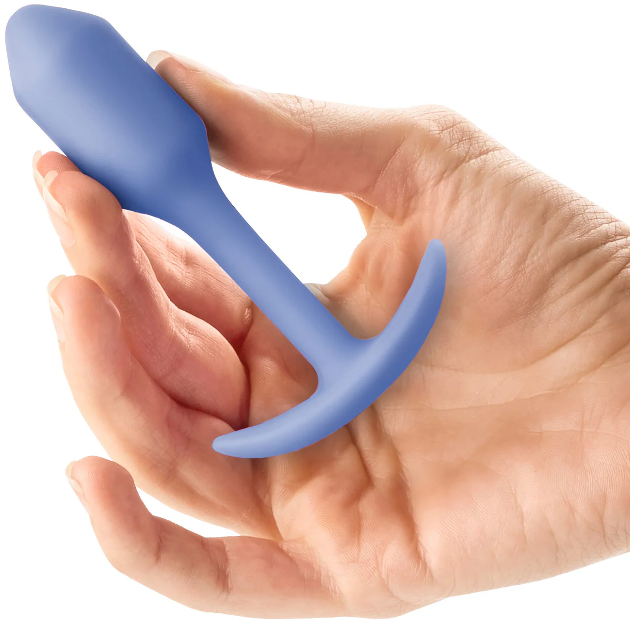 b-Vibe Snug Plug 1 Small Silicone Weighted Butt Plug - Violet - Image 2