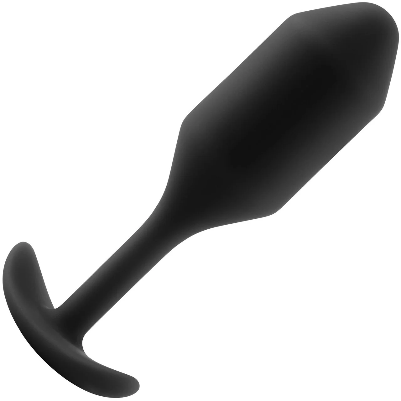 b-Vibe Snug Plug 2 Medium Silicone Weighted Butt Plug - Black - Image 3