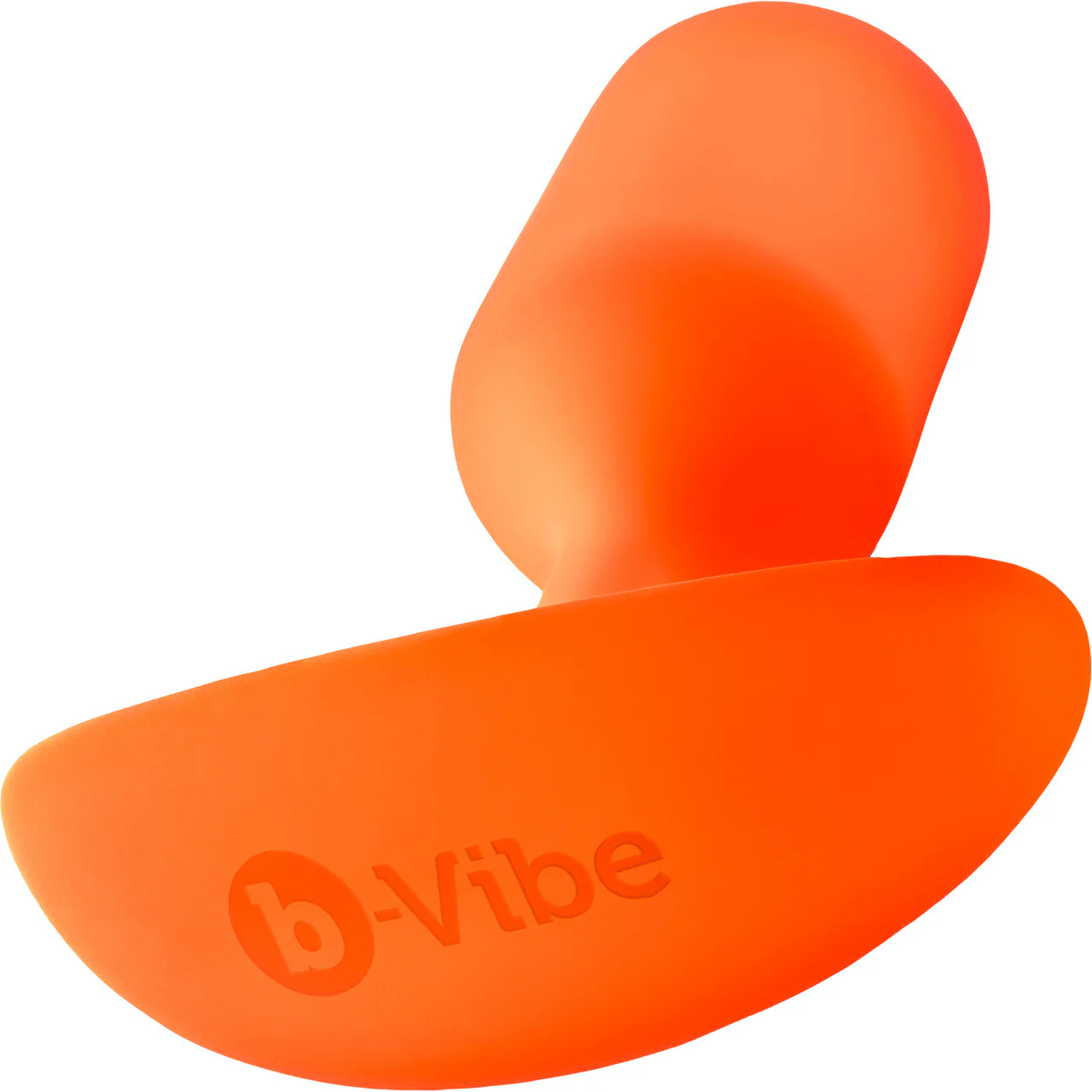 b-Vibe Snug Plug 3 Large Silicone Weighted Butt Plug - Orange - Image 3