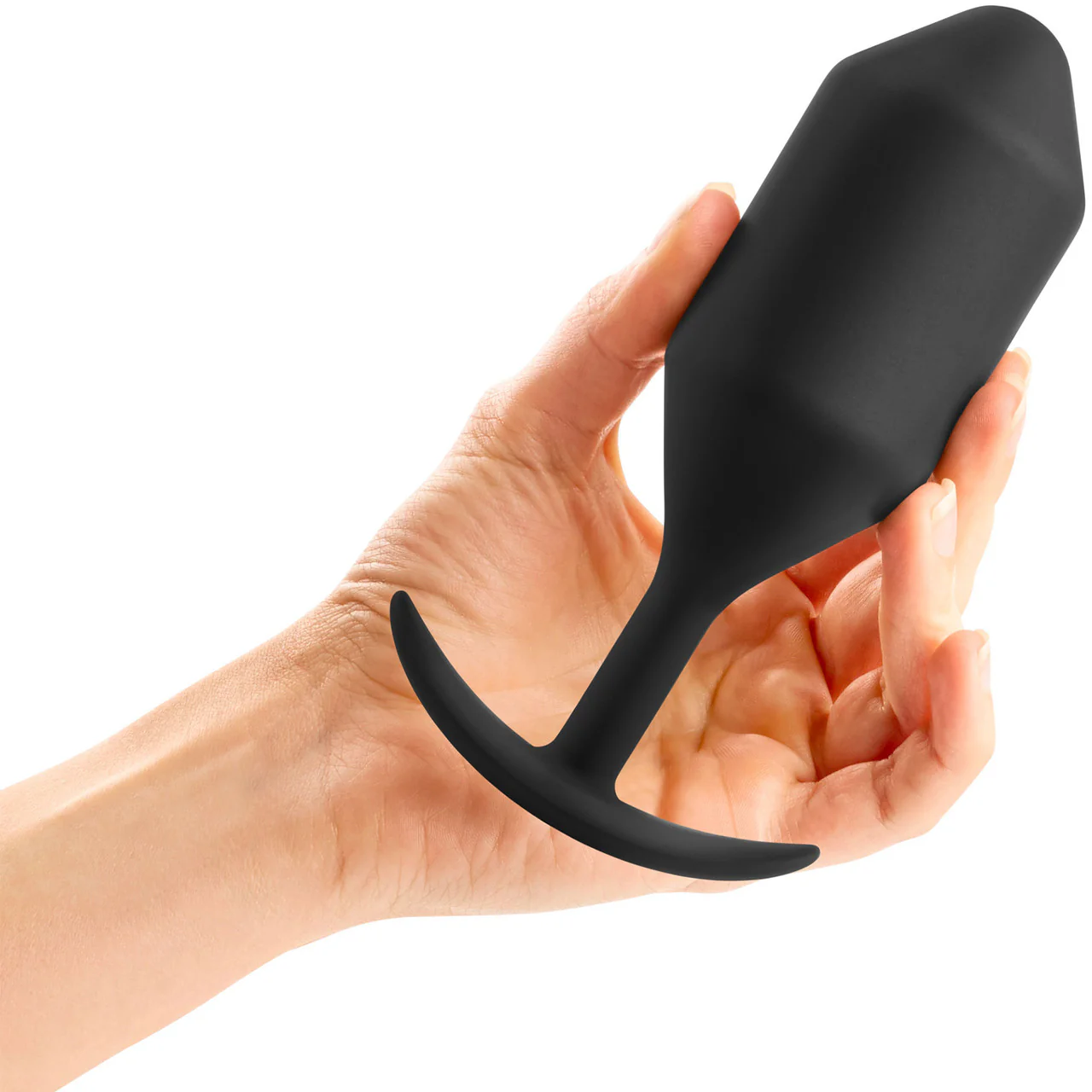 b-Vibe Snug Plug 5 XXL Silicone Weighted Butt Plug - Black - Image 2
