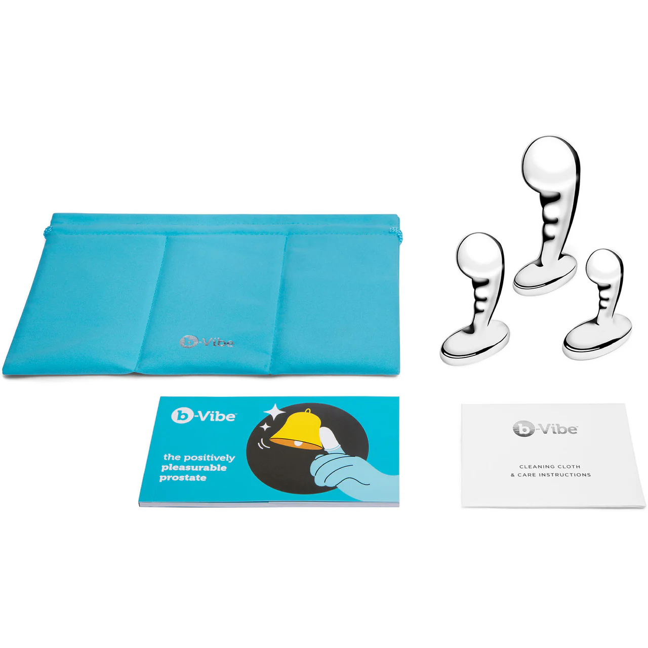 b-Vibe Stainless Steel 3-Piece P-Spot Training Set - Image 12