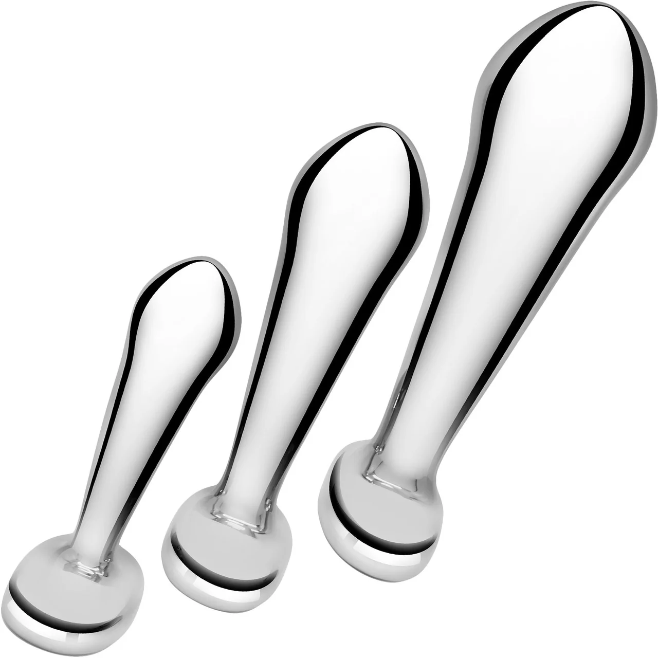 b-Vibe Stainless Steel 3-Piece P-Spot Training Set - Image 4
