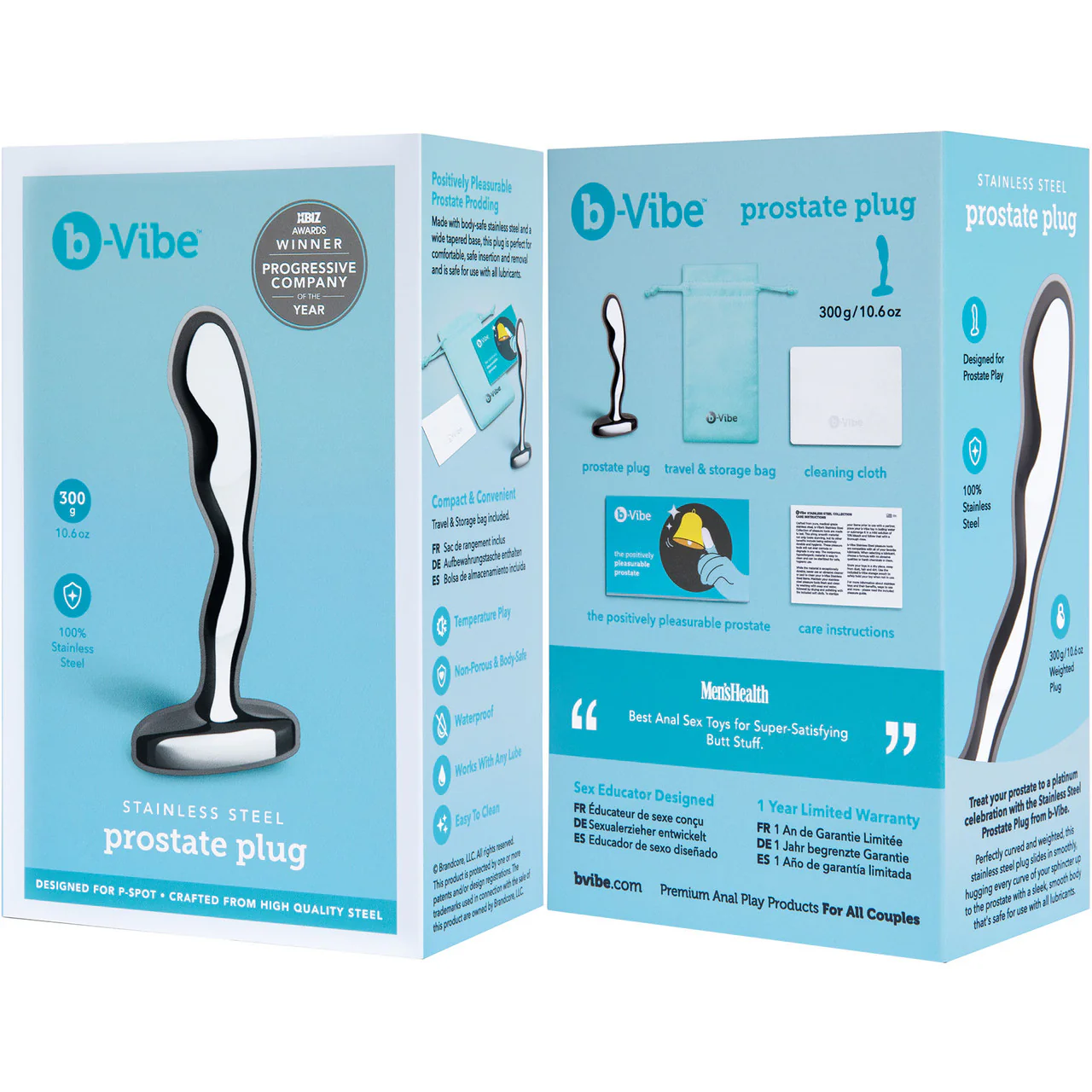 b-Vibe Stainless Steel Prostate Plug - Image 13