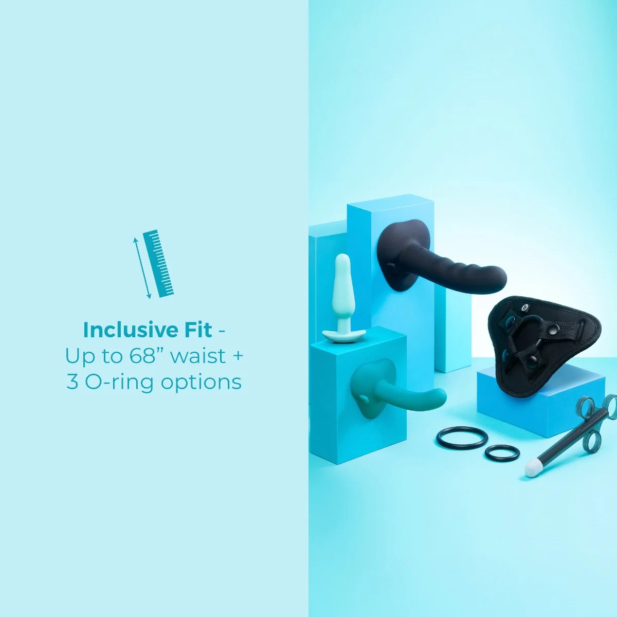 b-Vibe Strap-It-On 8 Piece Anal Training Kit With Harness - Image 7