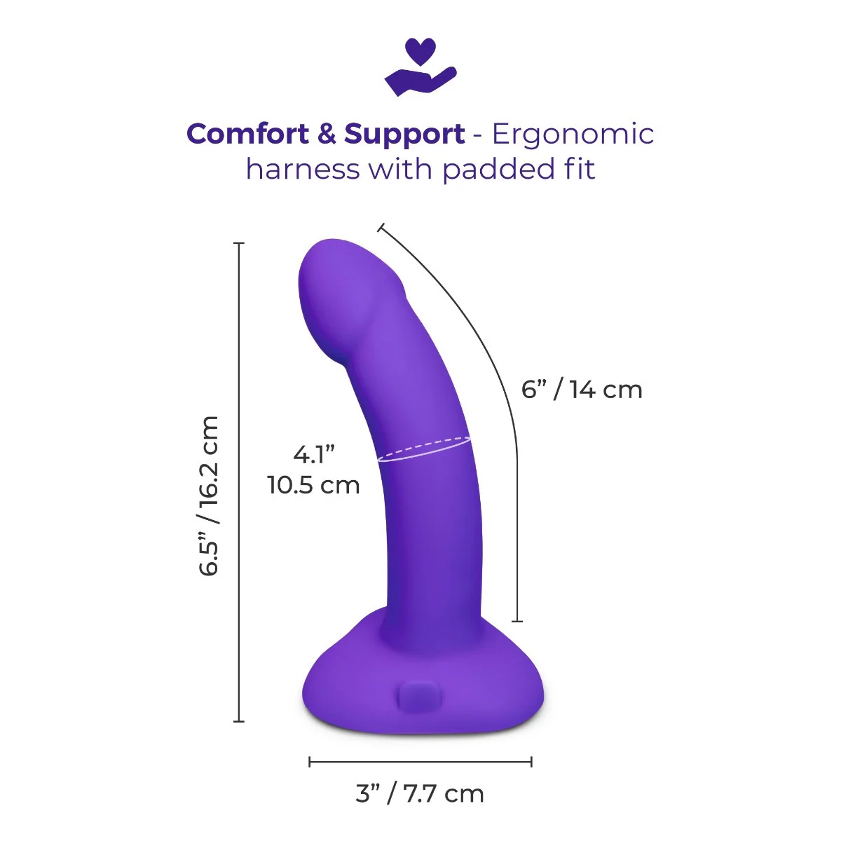 b-Vibe Vibrating Curved Silicone Dildo Strap-On Kit - Image 22