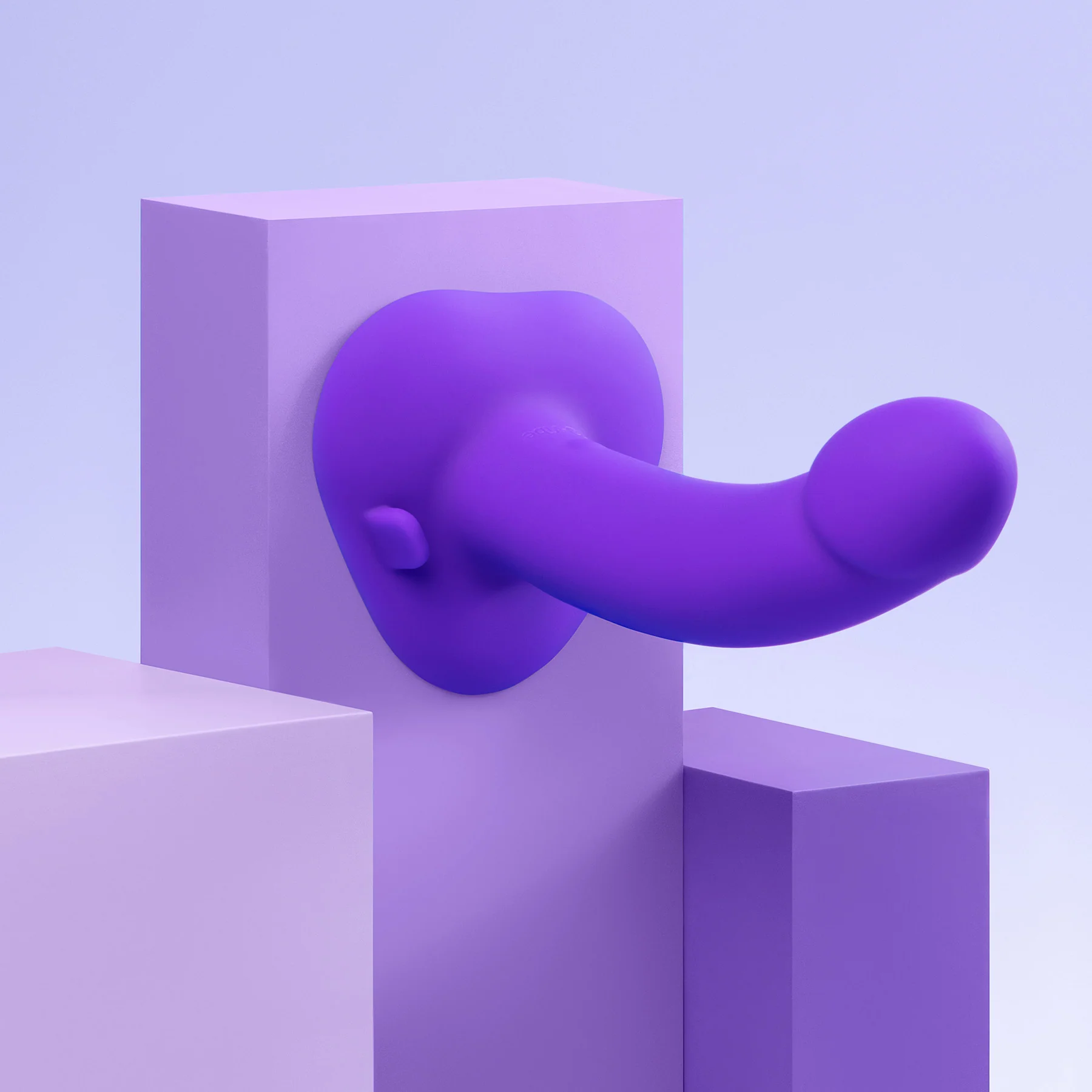 b-Vibe Vibrating Curved Silicone Dildo Strap-On Kit - Image 8