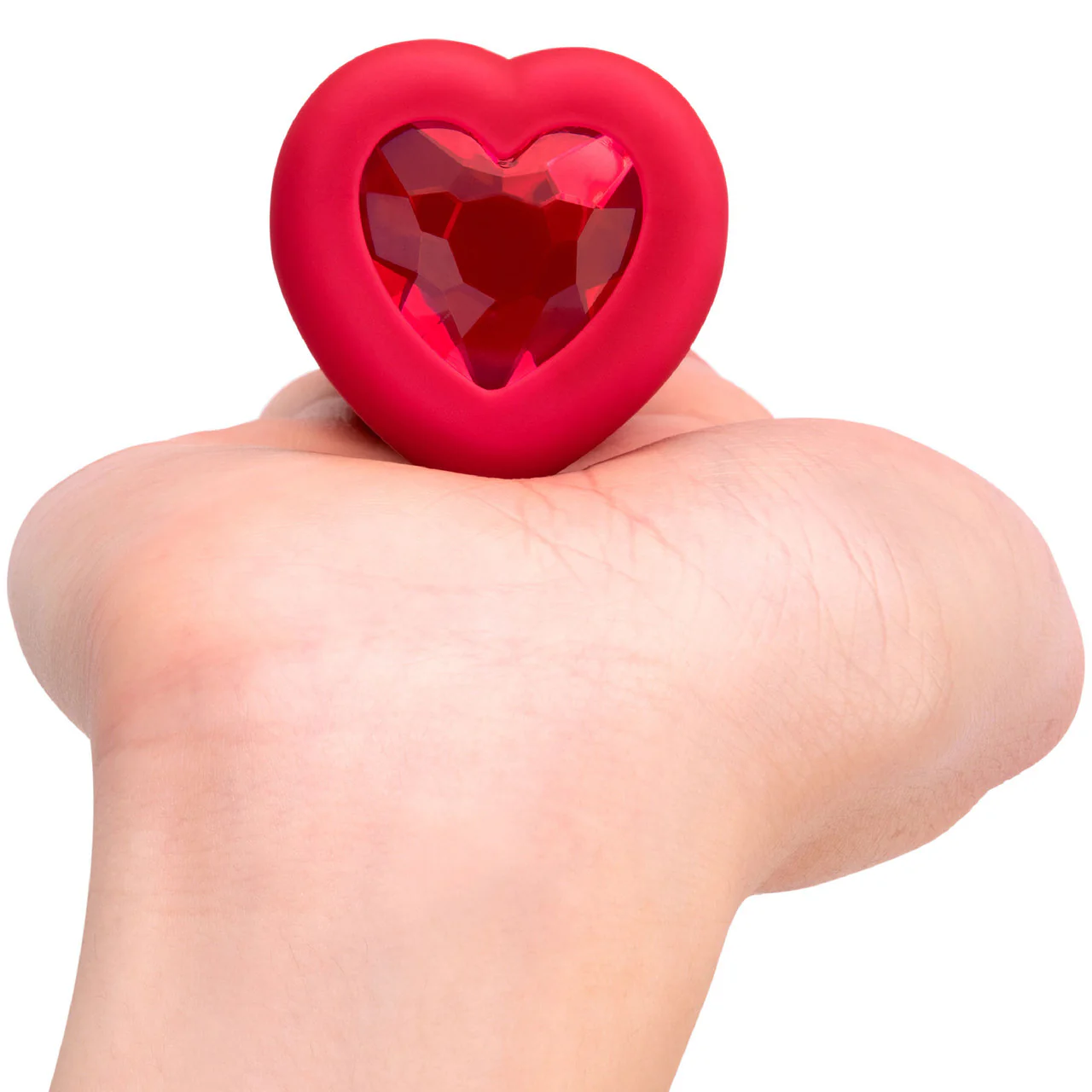 b-Vibe Vibrating Heart Silicone Rechargeable Anal Plug With Remote - Medium / Large - Image 8
