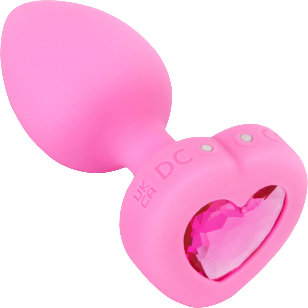 b-Vibe Vibrating Heart Silicone Rechargeable Anal Plug With Remote - Small / Medium - Image 2