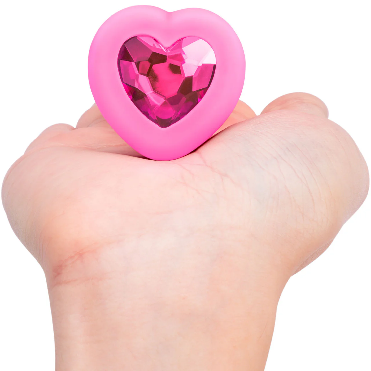 b-Vibe Vibrating Heart Silicone Rechargeable Anal Plug With Remote - Small / Medium - Image 8
