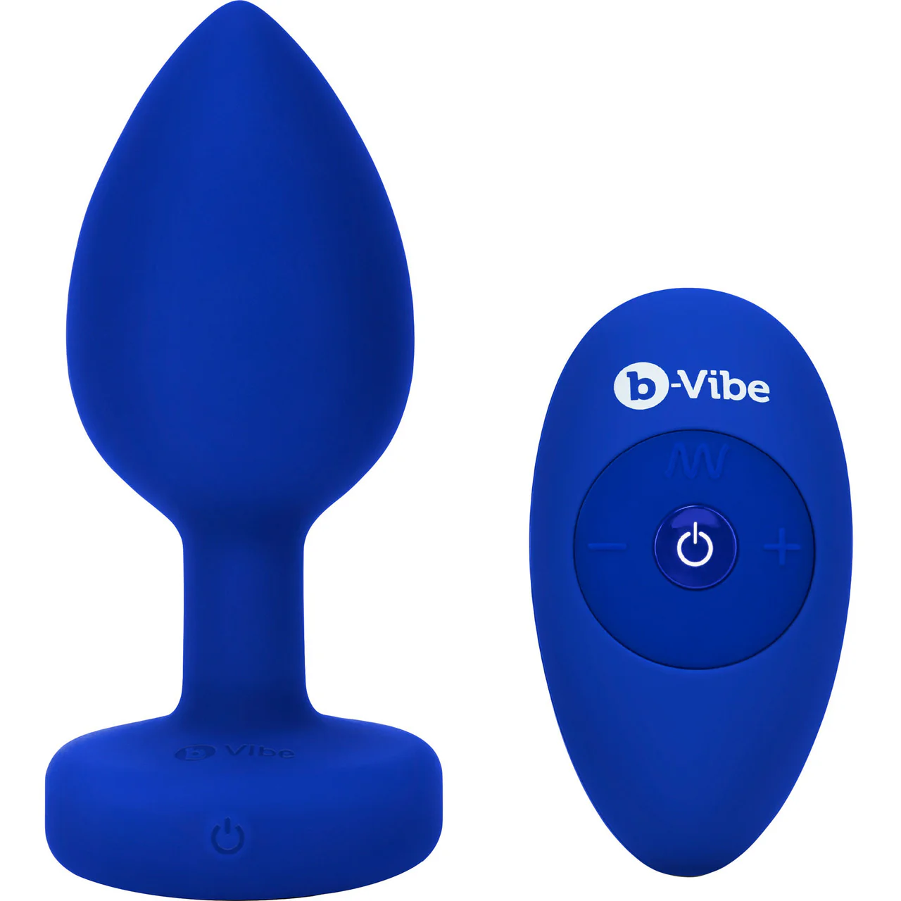 b-Vibe Vibrating Jewel Plug L/XL Remote Control Silicone Anal Toy - Navy - Image 2
