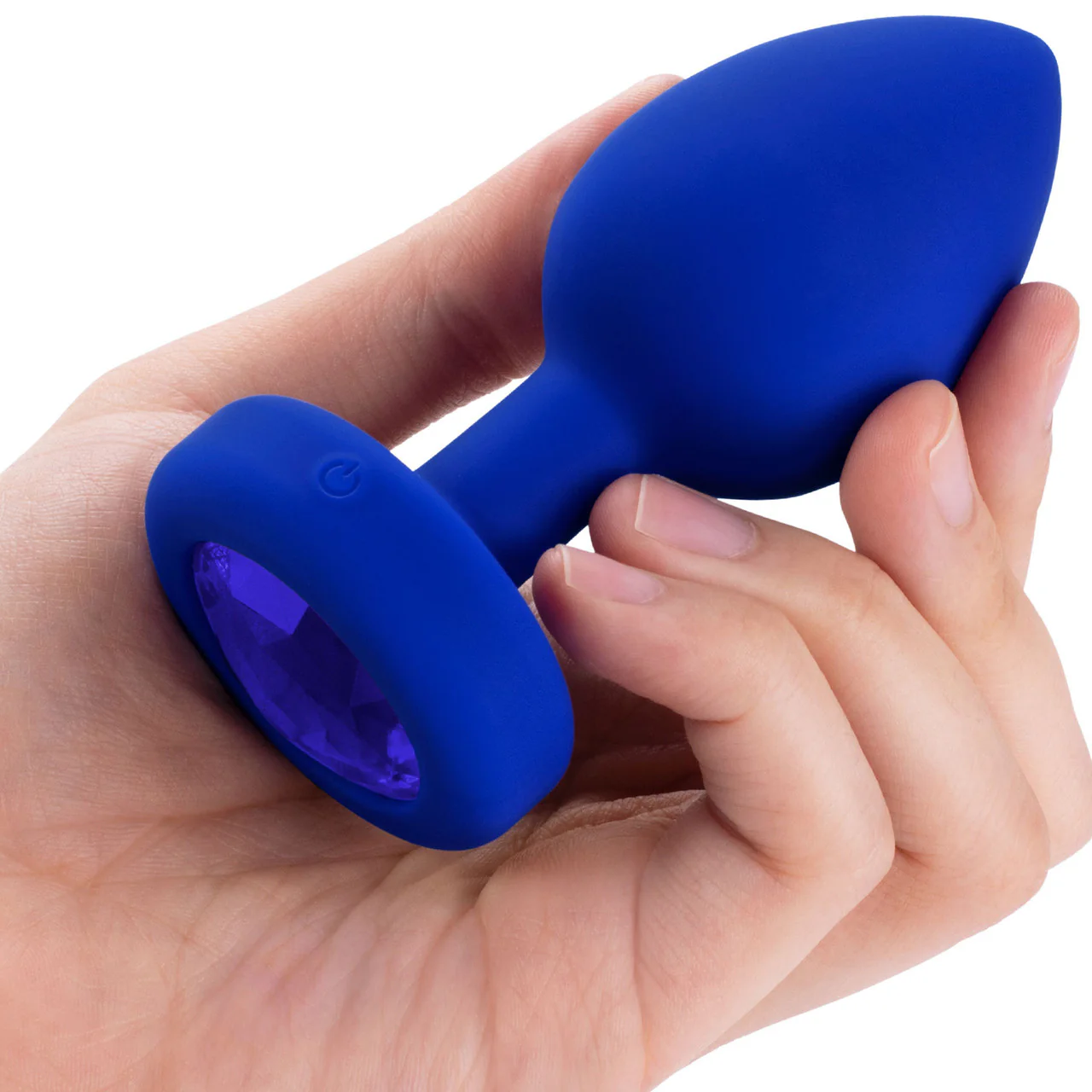 b-Vibe Vibrating Jewel Plug L/XL Remote Control Silicone Anal Toy - Navy - Image 7