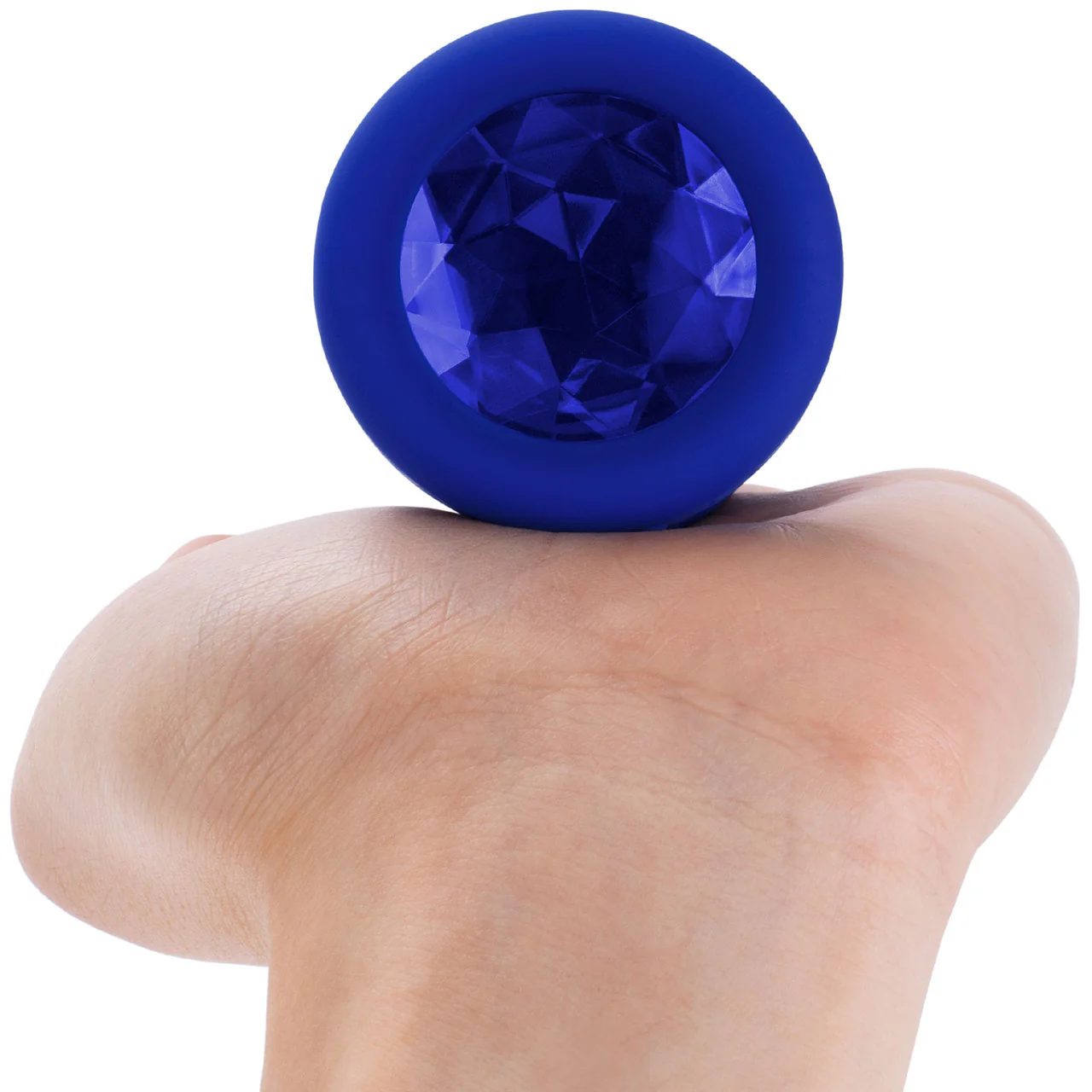 b-Vibe Vibrating Jewel Plug L/XL Remote Control Silicone Anal Toy - Navy - Image 8