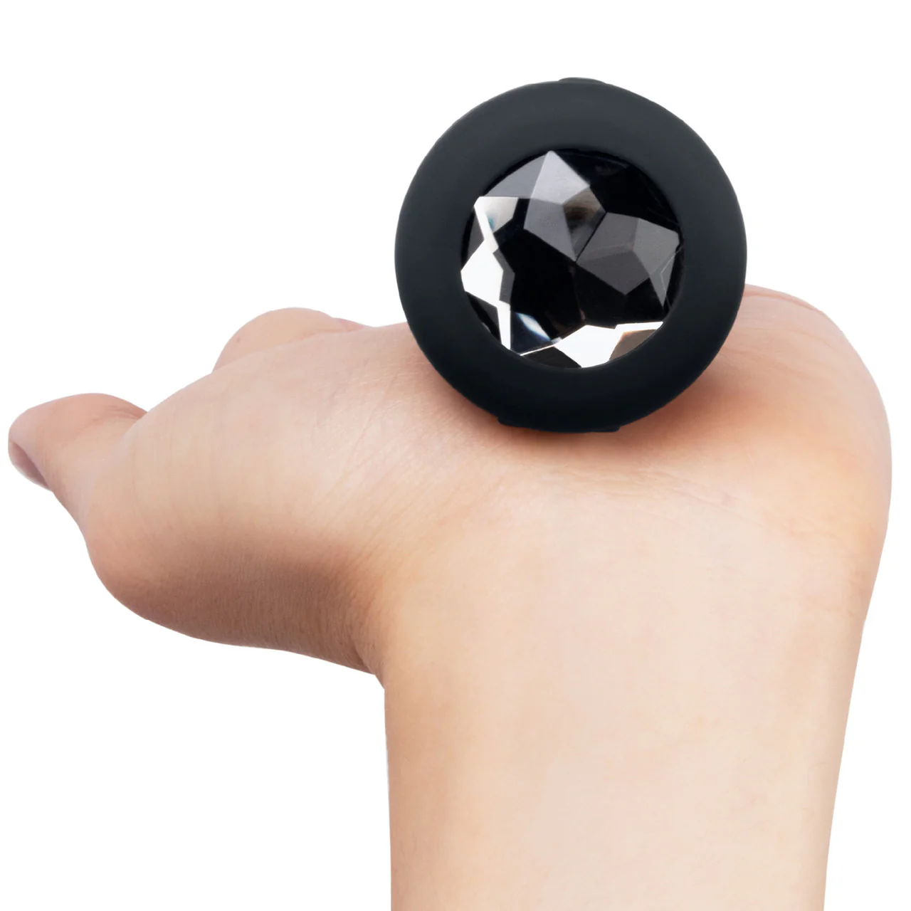 b-Vibe Vibrating Jewel Plug M/L Remote Control Silicone Anal Toy - Black - Image 10