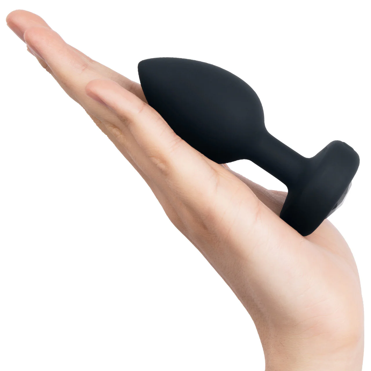 b-Vibe Vibrating Jewel Plug M/L Remote Control Silicone Anal Toy - Black - Image 7