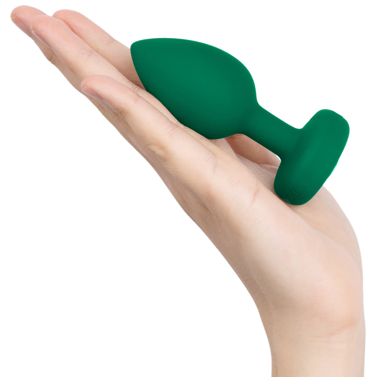 b-Vibe Vibrating Jewel Plug M/L Remote Control Silicone Anal Toy - Emerald Green - Image 9