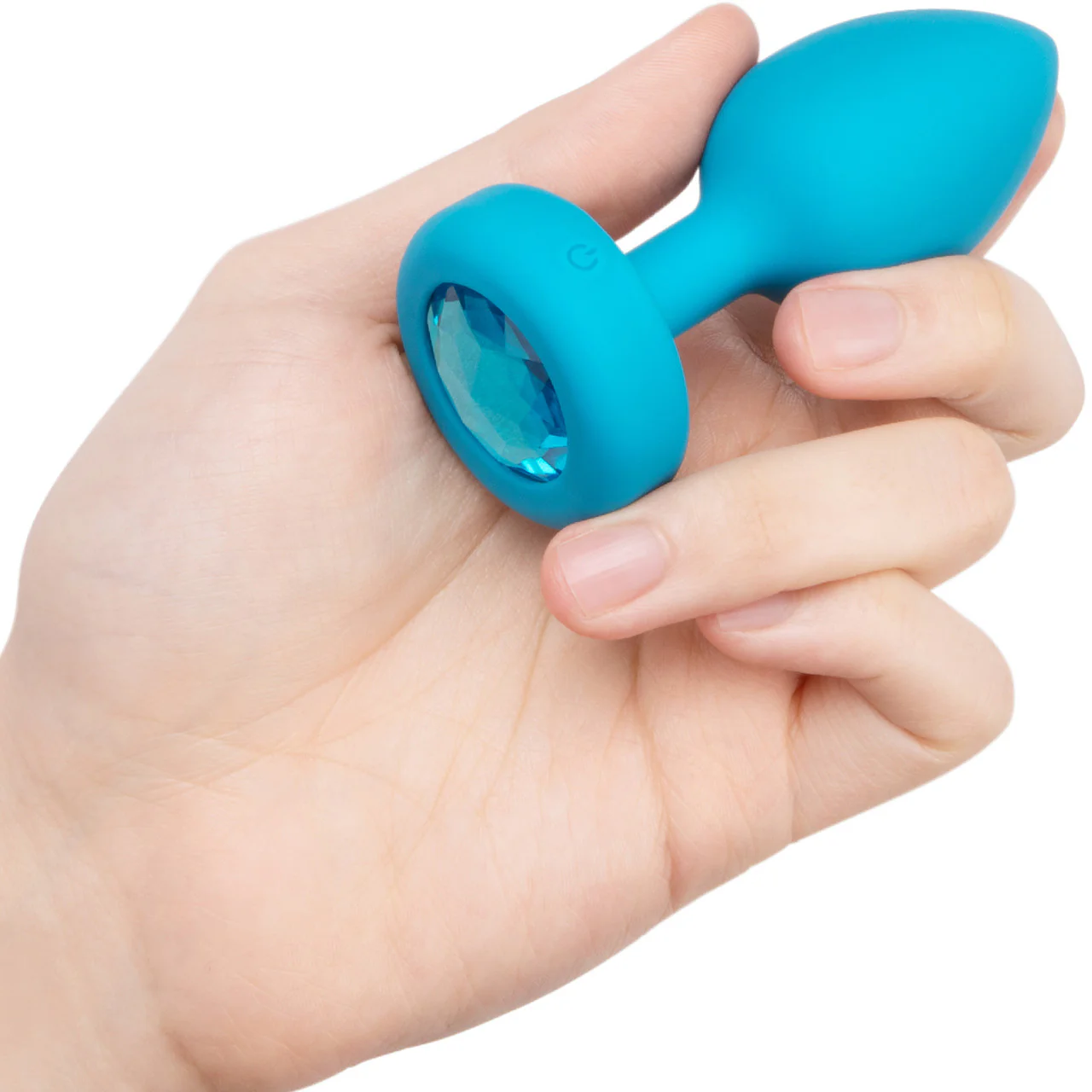 b-Vibe Vibrating Jewel Plug S/M Remote Control Silicone Anal Toy - Teal - Image 2