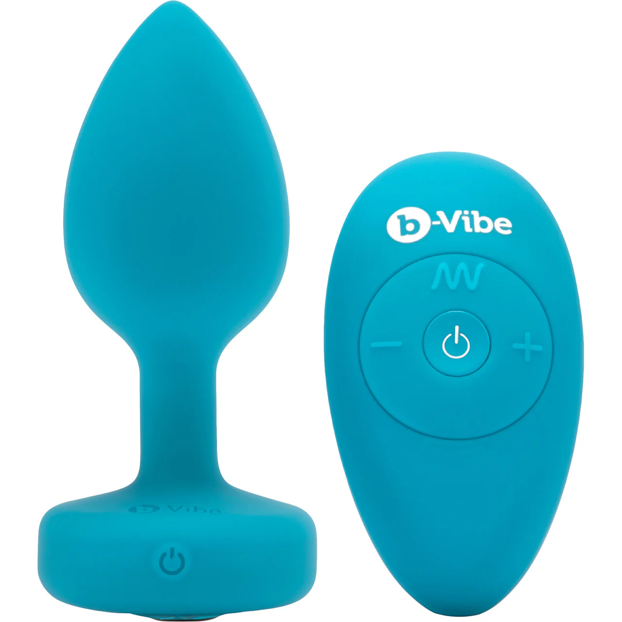 b-Vibe Vibrating Jewel Plug S/M Remote Control Silicone Anal Toy - Teal - Image 3