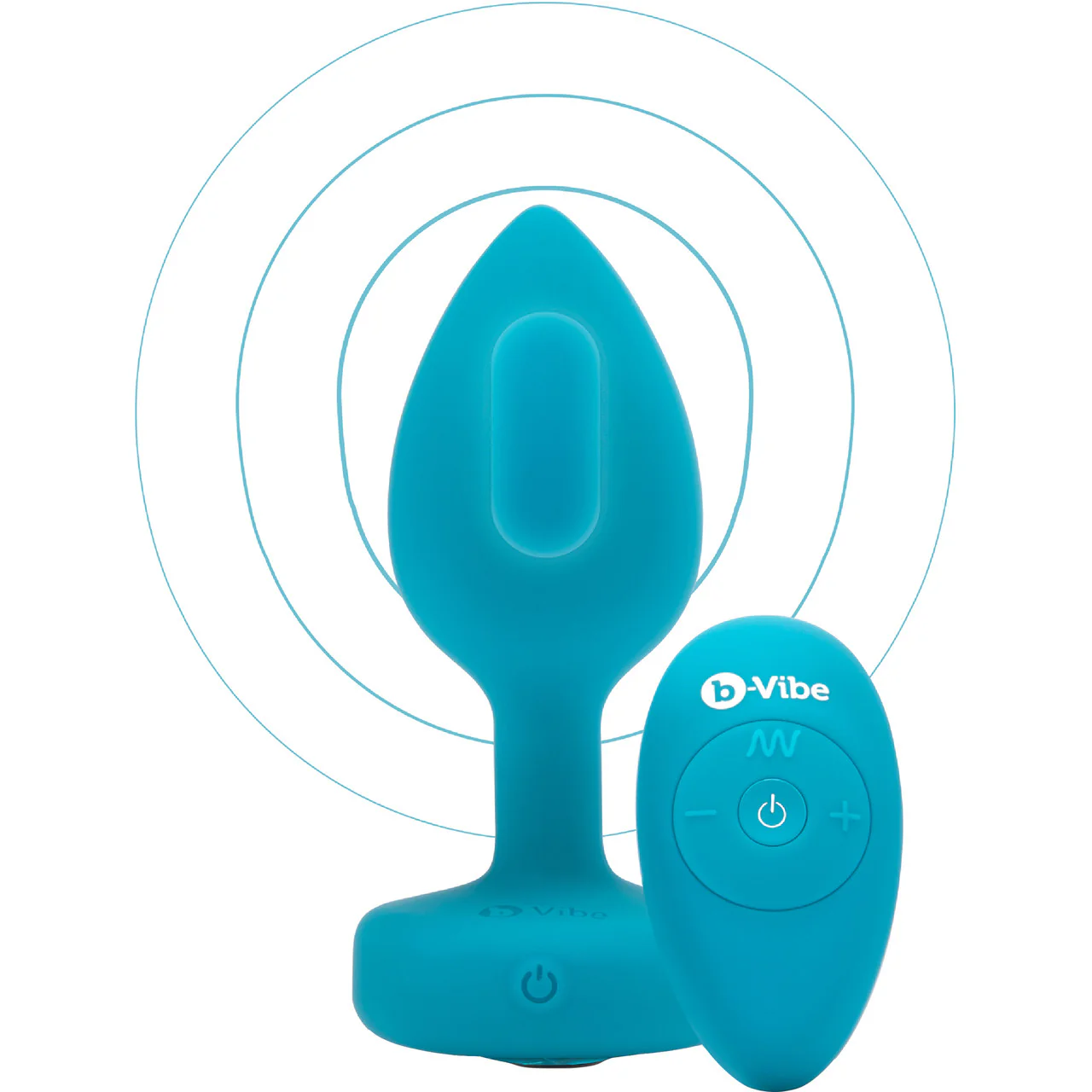 b-Vibe Vibrating Jewel Plug S/M Remote Control Silicone Anal Toy - Teal - Image 7