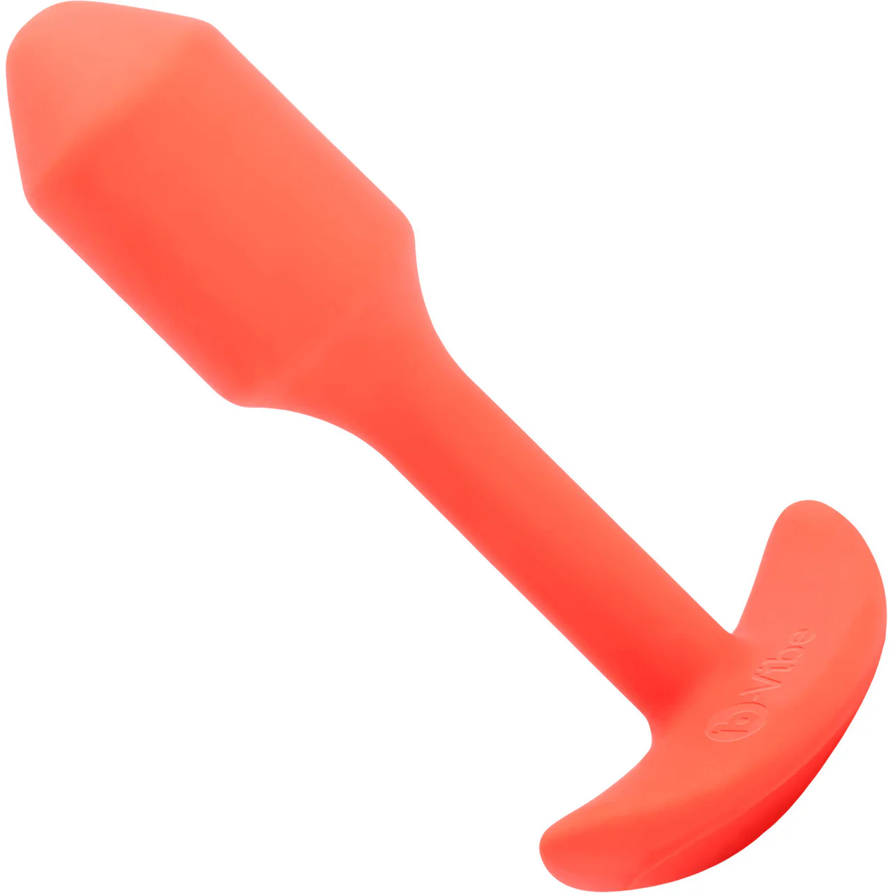 b-Vibe Vibrating Snug Plug 1 Rechargeable Silicone Anal Plug - Orange - Image 2