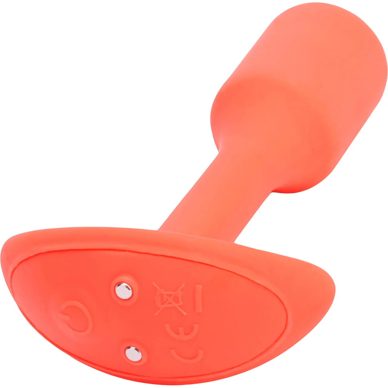 b-Vibe Vibrating Snug Plug 1 Rechargeable Silicone Anal Plug - Orange - Image 3