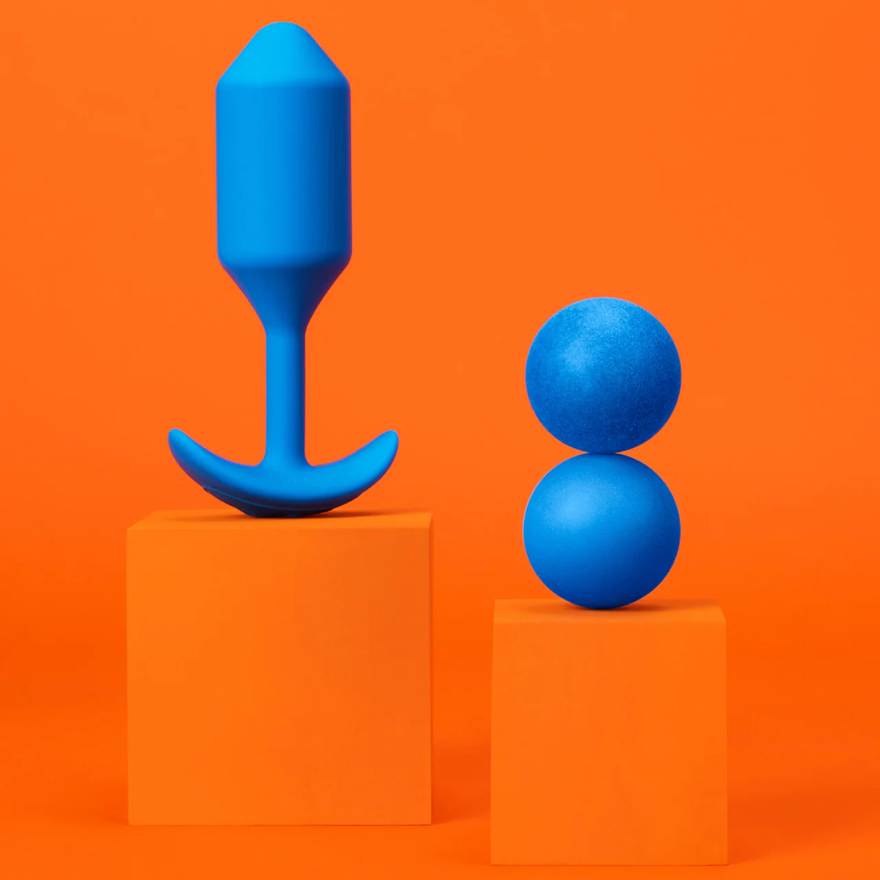 b-Vibe Vibrating Snug Plug 3 Rechargeable Silicone Anal Plug - Blue - Image 13