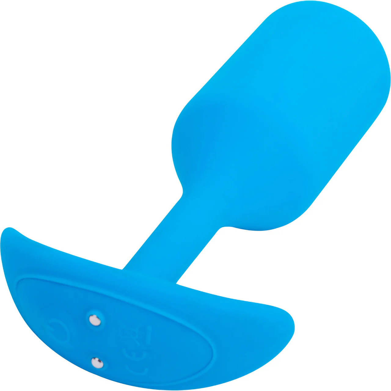 b-Vibe Vibrating Snug Plug 3 Rechargeable Silicone Anal Plug - Blue - Image 3