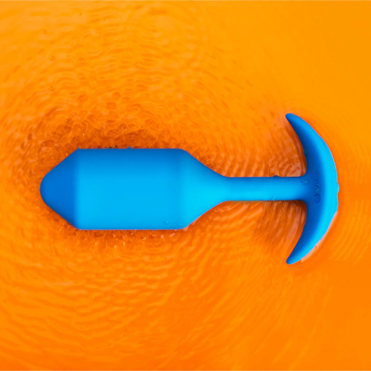 b-Vibe Vibrating Snug Plug 3 Rechargeable Silicone Anal Plug - Blue - Image 8