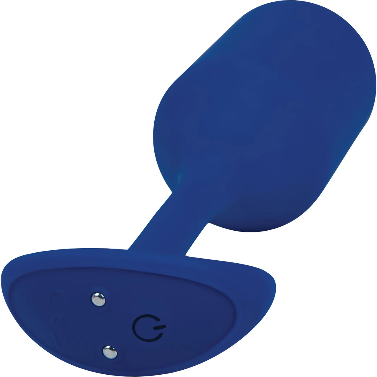 b-Vibe Vibrating Snug Plug 4 Rechargeable Silicone Anal Plug - Navy - Image 5