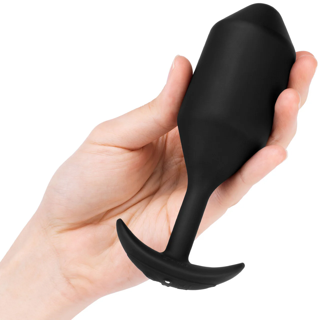 b-Vibe Vibrating Snug Plug 5 Rechargeable Silicone Anal Plug - Black - Image 5