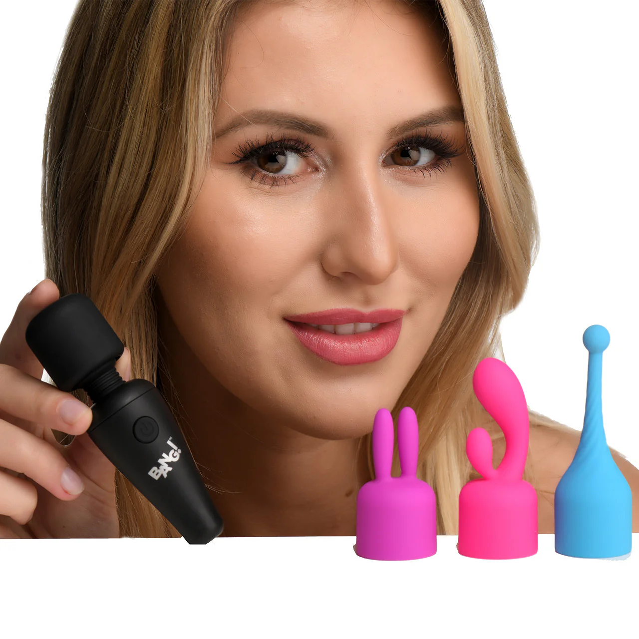 BANG! 10X Rechargeable Mini Wand With 3 Silicone Attachments - Image 8
