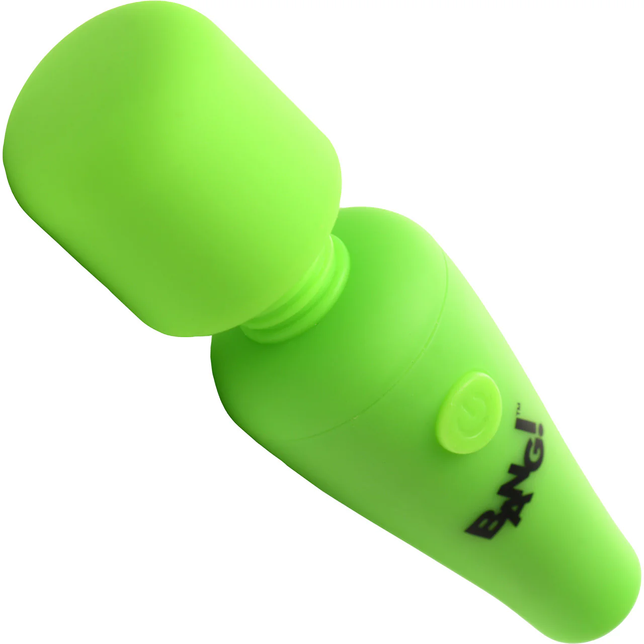 BANG! 10X Rechargeable Silicone Glow In The Dark Mini Wand Vibrator - Green - Image 2