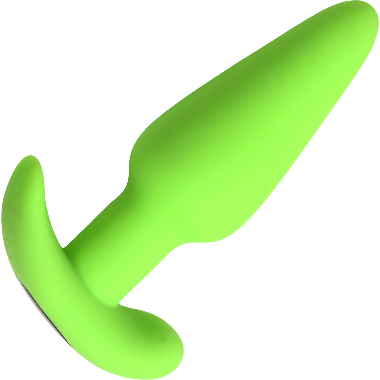 BANG! 21X Rechargeable Waterproof Vibrating Glow In The Dark Silicone Butt Plug With Remote - Green - Image 3