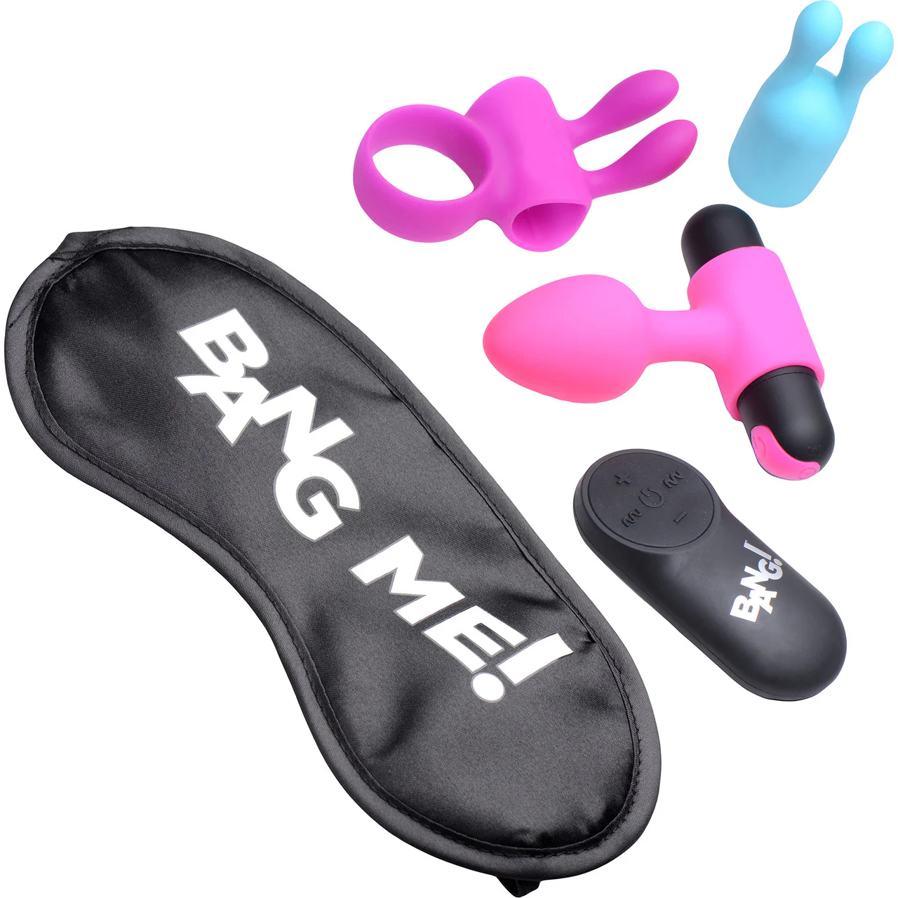 BANG! Birthday Sex Kit With Remote Control Bullet Vibrator, 3 Silicone Attachments & Blindfold - Image 7