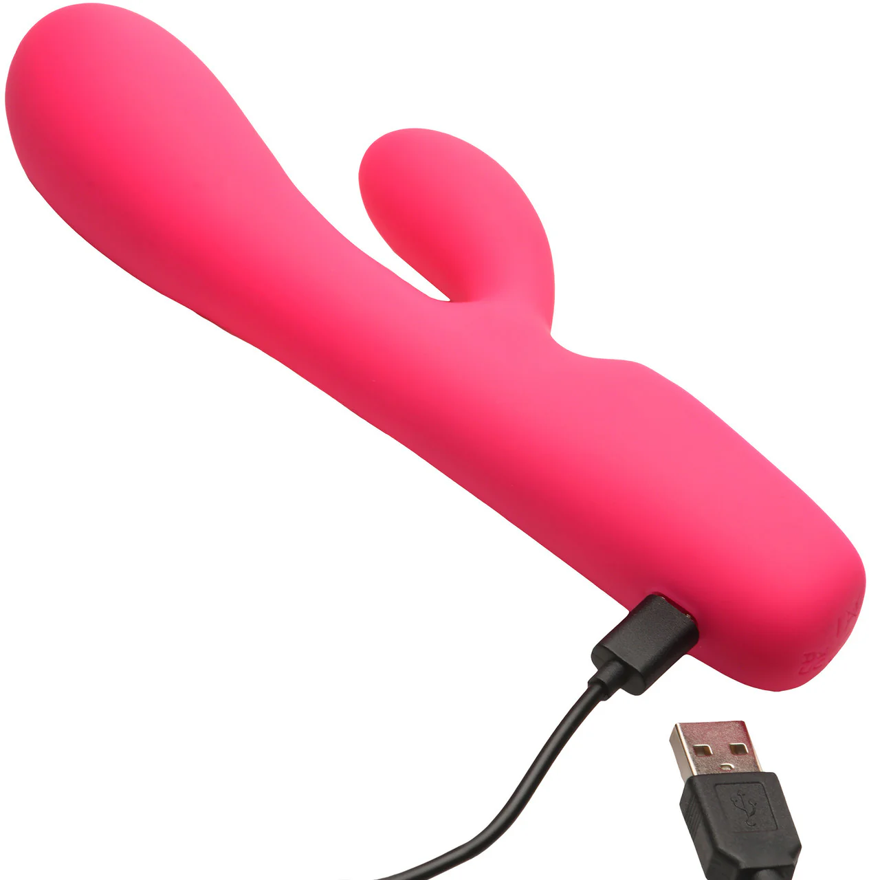 BANG! Digital Display Rechargeable Waterproof Silicone Dual Stimulation Vibrator - Pink - Image 10