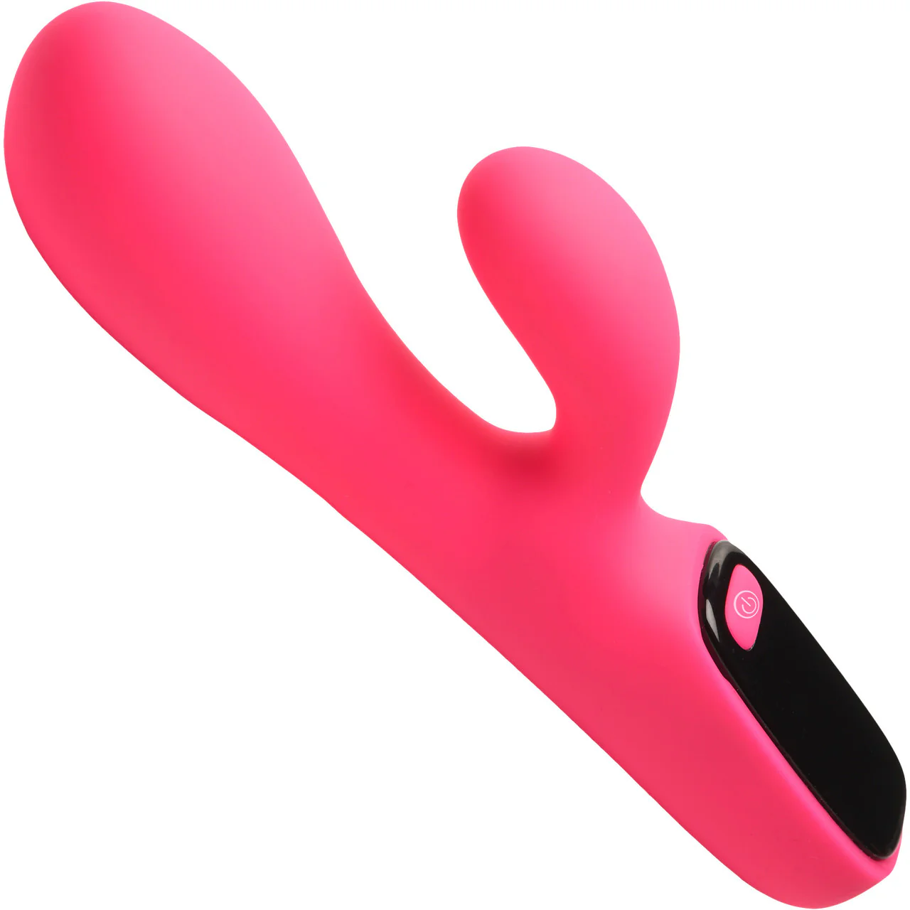 BANG! Digital Display Rechargeable Waterproof Silicone Dual Stimulation Vibrator - Pink - Image 4
