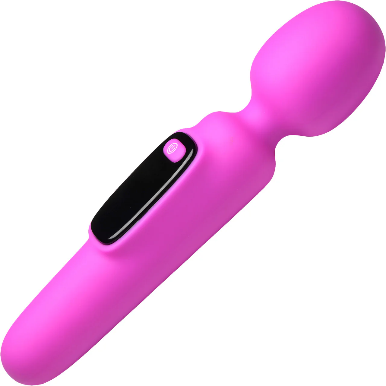 BANG! Digital Display Rechargeable Waterproof Silicone Wand Style Vibrator - Purple - Image 3
