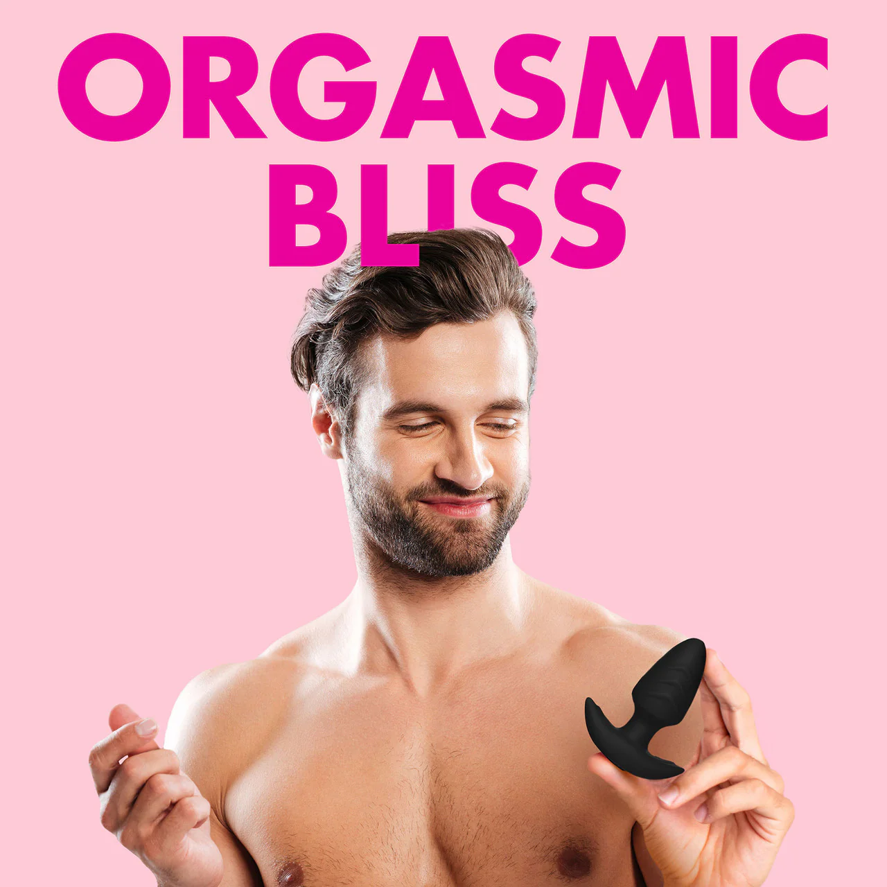 BANG! Rechargeable Rotating & Vibrating Silicone Butt Plug With Remote - Black - Image 13