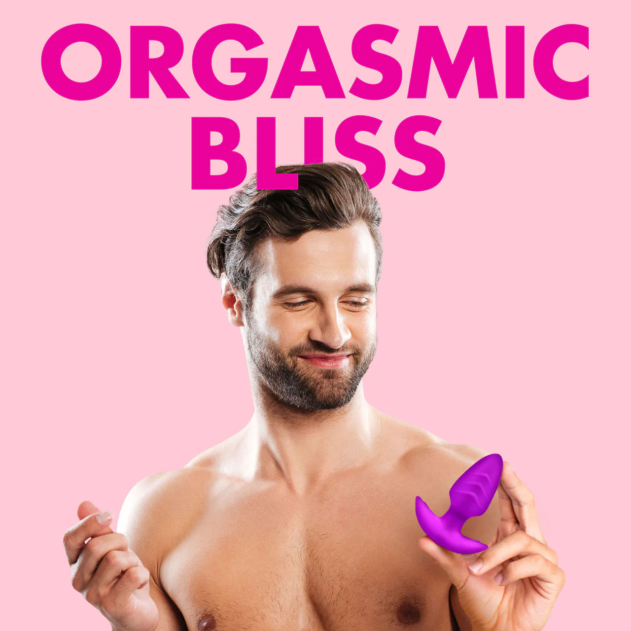 BANG! Rechargeable Rotating & Vibrating Silicone Butt Plug With Remote - Purple - Image 14